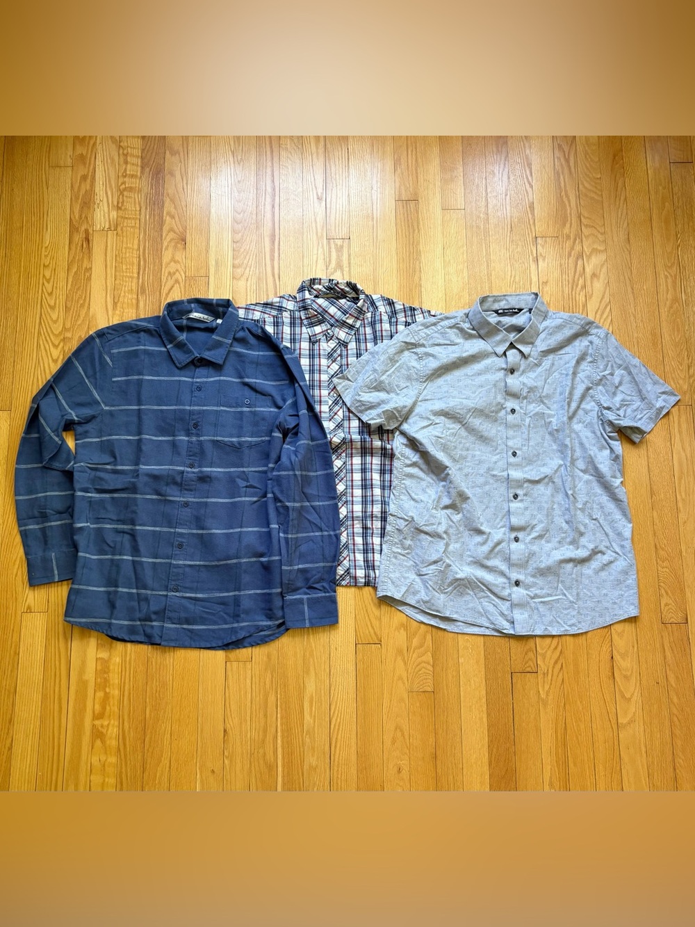 Lot 3 Travis Mathew Men’s Long Sleeve & Short Sleeve Button Down Shirt XL Blue